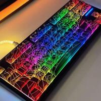 Black Spider e Side Engraved Translucent Keycaps Cherry Gaming nical Keyboard Personality Customize Key Caps - details 4