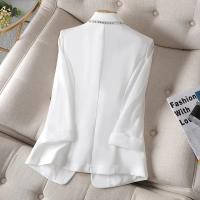 Blazer de otoño para mujer, chaqueta de protección solar de verano, chaqueta de traje nueva blanca, cárdigan negro fino a la moda para mujer - details 5
