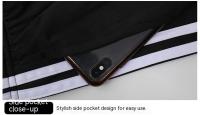 Conjunto deportivo de verano con tres rayas, pantalones cortos de manga corta, holgados para correr, secado rápido y transpirable - details 17