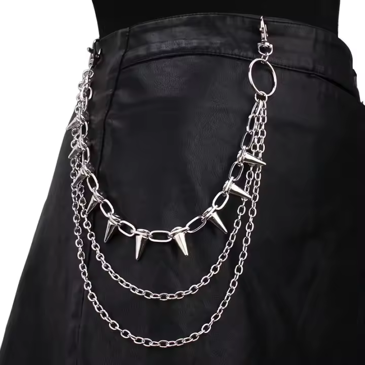 Cadena de cintura de pantalones de Metal para hombres y mujeres, llavero de Hip Hop, Punk, Rock, BILLETERA, Jeans, Unisex, regalo de joyería - 1