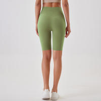 Pantalones cortos de yoga para mujer, leggings deportivos transpirables, cintura alta, para entrenamiento y gimnasio - details 5