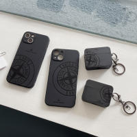 Funda de auriculares con patrón cruzado para Airpods Pro 2 Airpods 3 2 1, funda de auriculares de silicona suave negra - details 0