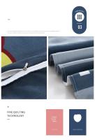 Juego de funda de edredón con estampado Simple, cobertor de edredón y funda de almohada, tamaño King, manta individual y doble - details 4