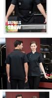 Uniforme de Chef de manga corta para hombre, abrigo de cocina para restaurante, camisa de panadería, vestido de Chef transpirable, chaquetas de Chef de manga larga, delantal - details 7
