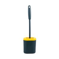 Juego de estantes para cepillos de limpieza de baño e inodoro, mango largo, silicona suave, diseño de Color sostenible, caja de embalaje de muestra - details 0