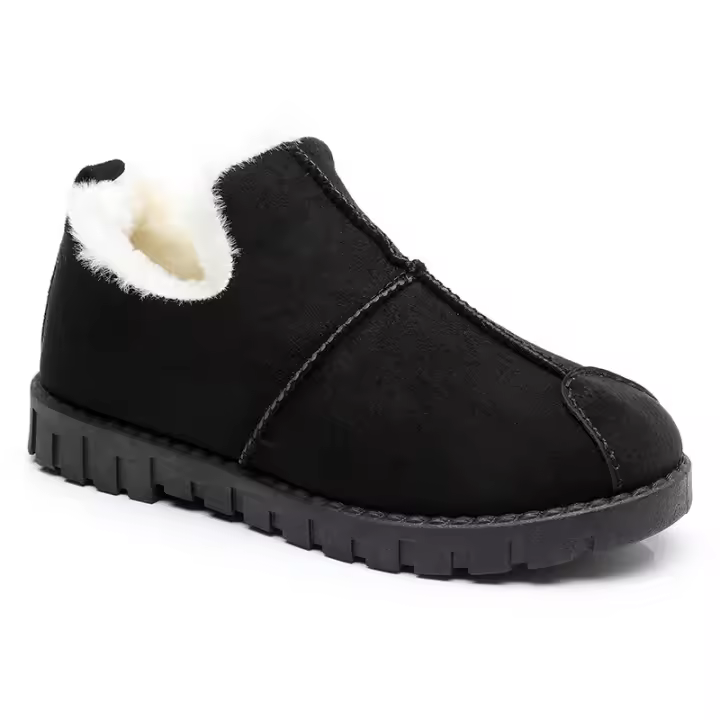 Zapatos gruesos y cálidos para la nieve para mujer, zapatos de algodón y terciopelo de un solo paso, a la moda, nuevo estilo, invierno, 2024 - 1