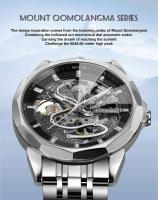 Reloj de Negocios para Hombres de Alta Calidad Forsining 468A Correa de Acero Inoxidable Luminoso - details 1