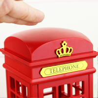 Lámpara de mesa recargable para cabina telefónica de Londres, luz nocturna USB, Retro, portátil, decoración de año nuevo para el hogar y dormitorio - details 2