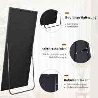 pie grande de 140 x 40 cm, espejo de cuerpo entero con marco de aluminio, para dormitorio, salón y cuarto de baño, dorado - details 29