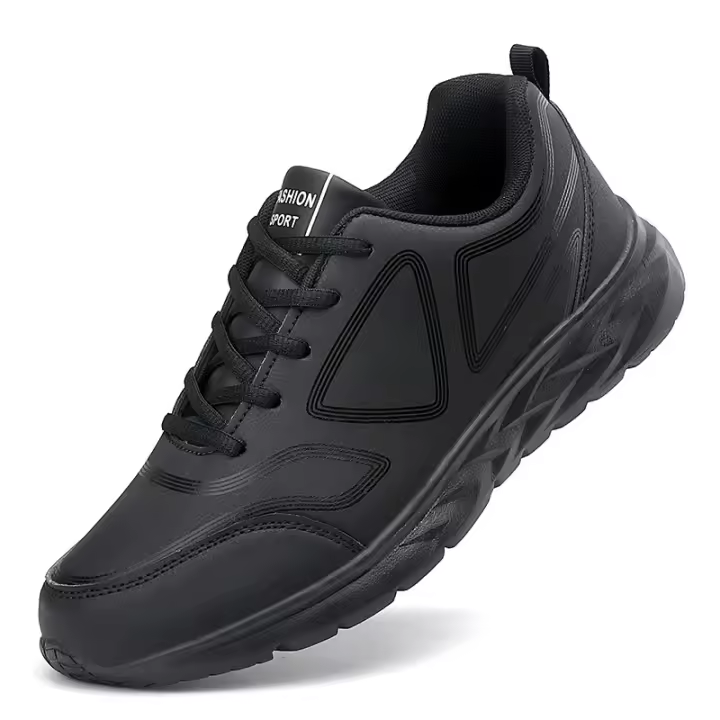 Zapatillas de correr de marca para hombre, zapatos de tenis ligeros, zapatos deportivos de cuero Pu impermeables para exteriores, entrenadores masculinos, zapatos atléticos - 1