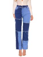 Pantalones vaqueros de moda para mujer Pantalones de mezclilla con estilo con cinturón y bolsillos - details 1
