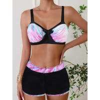 Nuevo traje de baño de dos piezas, bikini estampado de talla grande, traje de baño para mujer - details 24