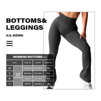 Leggings acampanados negros suaves Pantalones de yoga para gimnasio, entrenamiento deportivo informal - details 1