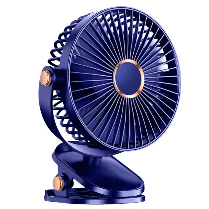 Ventilador de Mesa USB Recargable, Mini Ventilador USB de Mesa Portátil, 3 Velocidades, 360 °   Ajustable, Luz LED, para Oficina/Hogar/Viajar/Acampar/Cocina, Blanco - 1
