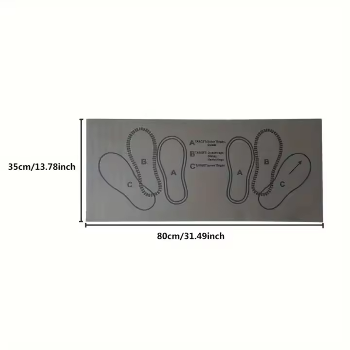 Estera de Yoga y Pilates Guía de Posición de Pasos para Entrenamiento de Piernas Multiusos 80x35CM - 1