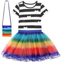 Conjunto de Dibujos Animados de Gabby Dollhouse Camiseta a Rayas de Poliéster, Falda de Cintura Alta, Bolso para Niñas Perfecto para Fiestas de Carnaval en Primavera/Verano - details 2