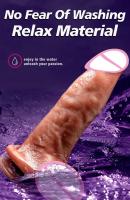 Vibrador Suave Grande Caliente Teléscopico Inalámbrico Realista para Mujeres Hombres 9.4 pulgadas - details 1