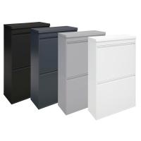 Cubo de basura y reciclaje de acero de 4 compartimentos con cajón superior |   4x17 L (68 litros) |   Cubos de basura de cocina |   Contenedores de Reciclaje para Casa u Oficina - details 0