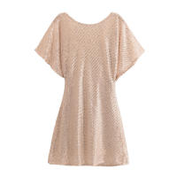 OUWU- Mini Vestidos Sin Espalda Con Lentejuelas Para Mujer, Vestidos Cortos Elegantes De Manga Corta A La Moda Para Mujer, Vestidos De Fiesta De Noche - details 0