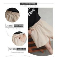 Verano nuevo algodón suelto crepé de gran tamaño de las mujeres pantalones cortos deportivos y de ocio de las mujeres pantalones anchos. - details 1