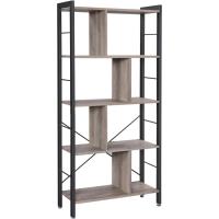 Estantería de Almacenamiento de 5 Niveles, Organizador de Oficina de Estudio, con Compartimentos, para Salón, Estilo Industrial, Marrón Rústico y Negro - details 31