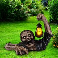 Estatua de resina artesanal, adorno de Halloween, decoraciones para Patio, jardín - details 3
