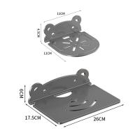 Soporte de Metal duradero para montaje en pared, soporte de proyector Compatible con monitoreo, soporte de enrutador gris, estante de almacenamiento para interiores - details 1