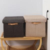 Caja de almacenamiento minimalista de estilo japonés, plegable con asa, caja de clasificación, cesta de almacenamiento creativa de gran capacidad, llave - details 2