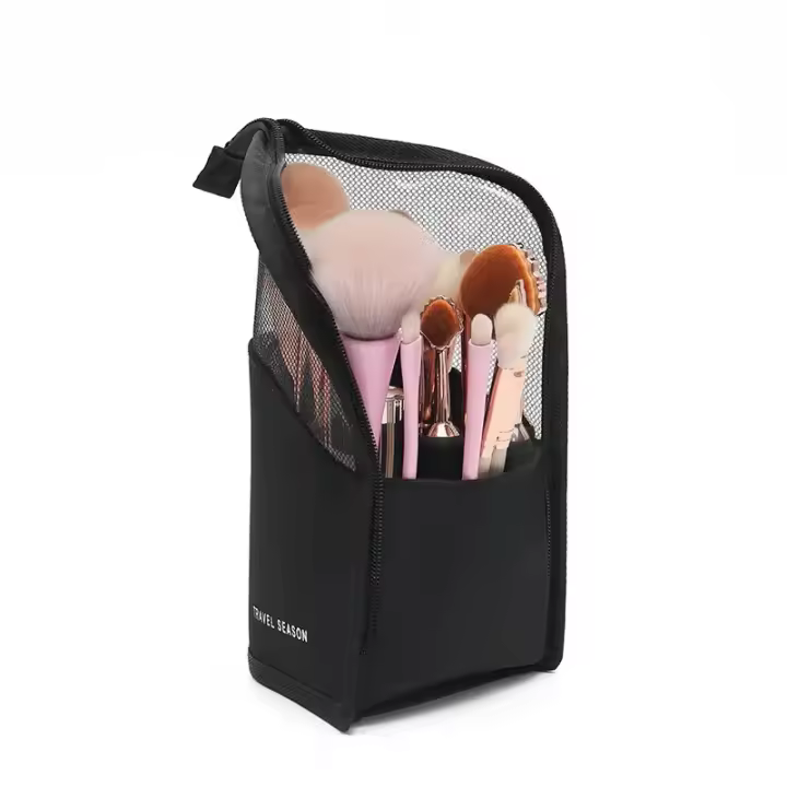 Neceser para mujer, neceser transparente con cremallera, portacepillos cosméticos de viaje para mujer, neceser organizador - 1