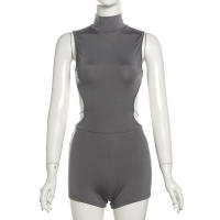 Mono ajustado sin espalda con cuello redondo para mujer - details 8