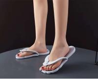 Zapatillas de viaje plegables portátiles para mujer, chanclas de playa antideslizantes, diseño desmontable, baño de natación estampado transpirable - details 18