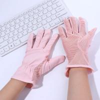 Conducción de malla elástica transpirable seda de hielo guantes de conducción de verano mitones guantes de protección solar con pantalla táctil - details 20