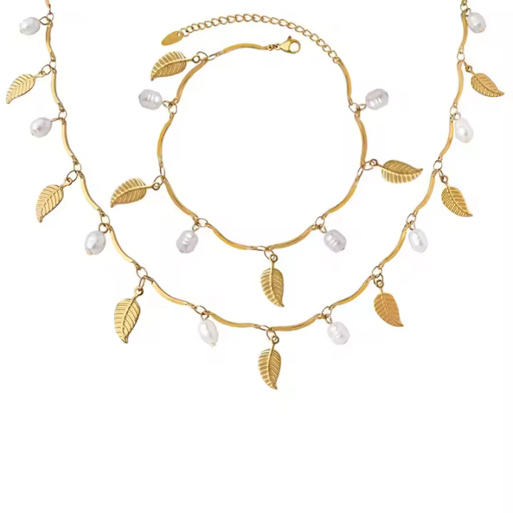 Collar Geométrico de Perlas Frescas de Agua Dulce Barroco Francés Pulsera de Lujo Ligero Versátil - 1