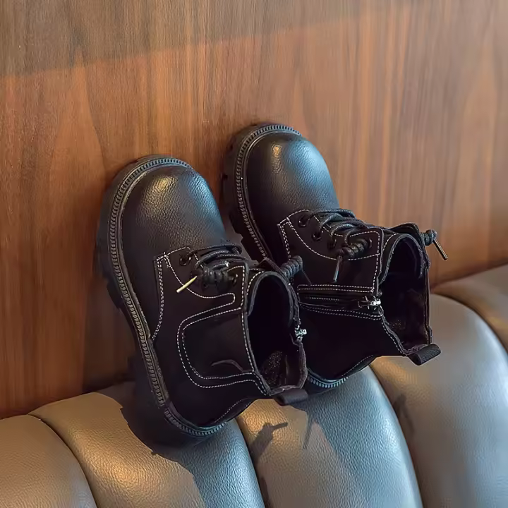 Botas antideslizantes cortas de suela blanda estilo niña británica, elegancia versátil, otoño/invierno, 2024 - 1
