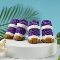 Zapatos de verano para perros, zapatos de red transpirables para perros, zapatos antideslizantes de PVC con agujeros para perros, sandalias suaves para perros, zapatos de verano - details 3