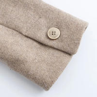 TRAFZA mujer nueva moda elegante manga larga bolsillo Casual prendas de vestir exteriores mujer invierno otoño cuello de piel cinturón decorar chaqueta abrigo - details 17