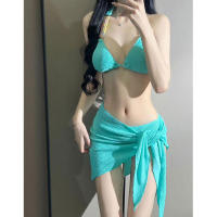 Trajes de baño halter de 3 piezas con tirantes y cuentas para mujer con falda de playa |   Trajes de vacaciones - details 10