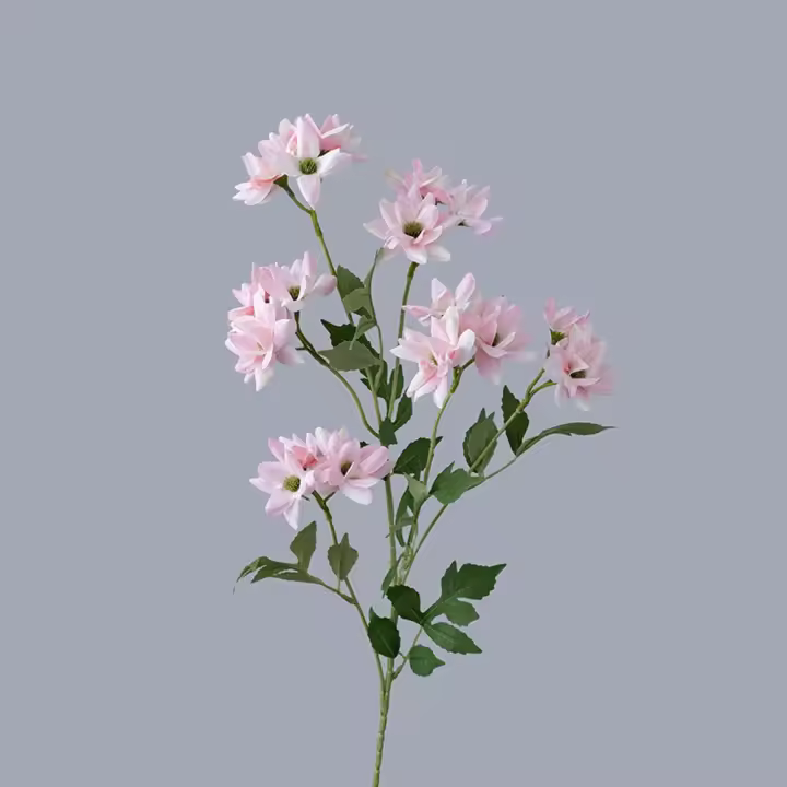 Flores de jazmín artificiales elegantes, tacto Real, hermosa simulación de seda, jazmín, flor falsa hecha a mano, decoración de escritorio de oficina - 1