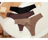 Conjunto de sujetador sin costuras para mujer, Tanga Sexy de cintura baja, sujetador sin aros, Bralette, lencería, conjunto de ropa interior femenina de seda helada - details 10