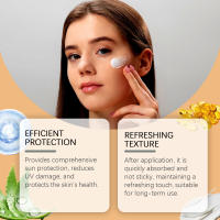Crema de protección solar que resiste los rayos UV previene quemaduras solares sequedad SPF 50 aislamiento a prueba de sudor al aire libre protector solar hidratante ligero - details 3