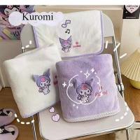 Toalla de baño de felpa Coral para niños de Anime Kuromi, combinación absorbente y sin pelo, envoltura de secado rápido para ducha de niña suave - details 6