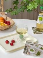 1 pieza de copas de vino tinto inteligentes con bola verde Jade de estilo nórdico, copa de cristal para batidos de jugo de tallo corto - details 0