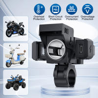 Cargador USB de Motocicleta y Coche Tipo-C PD QC3.0 Carga Rápida Impermeable con Soporte - details 2