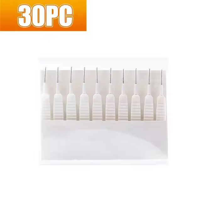 Cepillos de Limpieza Antidesatadación para Ducha de Baño 10/30Pcs Mini Cepillos para Limpieza de Polvo de Hueco de Teléfono Móvil - 1