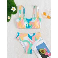 Bikini de cintura alta, Tre 2025 Conjunto de bikini bandeau sexy para mujer, Traje de baño brasileño para mujer - details 1