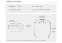 KINGSEVEN-gafas de sol polarizadas de piloto de acero inoxidable para hombre y mujer, gafas de sol masculinas con montura a la moda para conducir - details 1