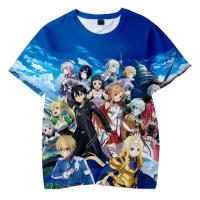Anime Sword Art One Kirito Camisetas con estampado 3D de talla grande para hombres y mujeres Haruku Y2k Sport Ventilación de secado rápido - details 4