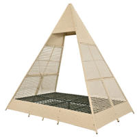 Conjunto de Jardín de Rattan Tenda, Cojines de Asiento, Cortina de Puerta Grisa - details 1