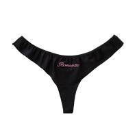 Tanga de seda helada con volantes sin costuras, Bordado de letras, bragas de seda helada de cintura baja, ropa interior, bragas de entrepierna de algodón para mujer y niña - details 2