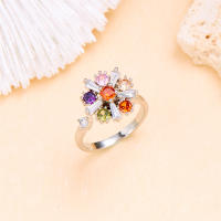Anillo giratorio de flor de molino de viento con copos de nieve de circonio de cristal a la moda para mujeres y niñas, joyería para fiesta, regalo antiestrés - details 41